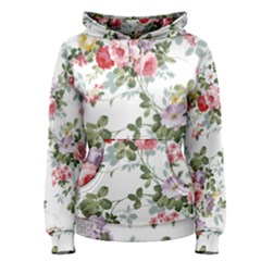 Floral Elements Peony Chinese Rose Women s Pullover Hoodie