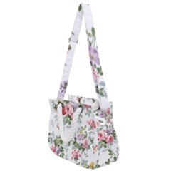 Floral Elements Peony Chinese Rose Rope Handles Shoulder Strap Bag