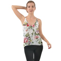 Floral Elements Peony Chinese Rose Chiffon Cami