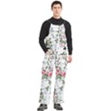 Floral Elements Peony Chinese Rose Men s Side Zip Front Pouch Ski And Snowboard Bib Pants	 View3