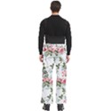 Floral Elements Peony Chinese Rose Men s Side Zip Front Pouch Ski And Snowboard Bib Pants	 View4