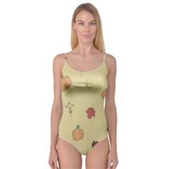 Halloween Fall Pattern Camisole Leotard 