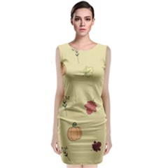 Halloween Fall Pattern Classic Sleeveless Midi Dress by Apenda