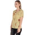 Halloween Fall Pattern Women s V-Neck Scrub Top View2