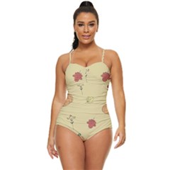 Halloween Fall Pattern Retro Full Coverage Swimsuit by Apenda