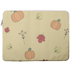 Halloween Fall Pattern 17  Vertical Laptop Sleeve Case With Pocket