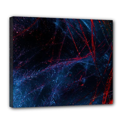 Abstract Feathers Deluxe Canvas 24  X 20  (stretched)