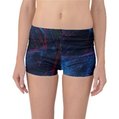 Abstract Feathers Boyleg Bikini Bottoms