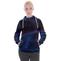 Abstract Feathers Women s Hooded Pullover