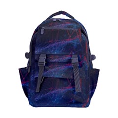 Abstract Feathers Carry-on Double Buckle Travel Backpack by Apenda