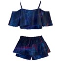 Abstract Feathers Kids  Off Shoulder Skirt Bikini View2