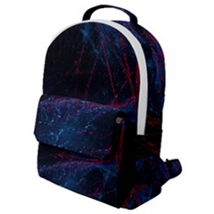 Abstract Feathers Flap Pocket Backpack (small)