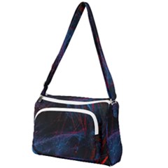 Abstract Feathers Front Pocket Crossbody Bag by Apenda