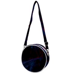 Abstract Feathers Crossbody Circle Bag by Apenda