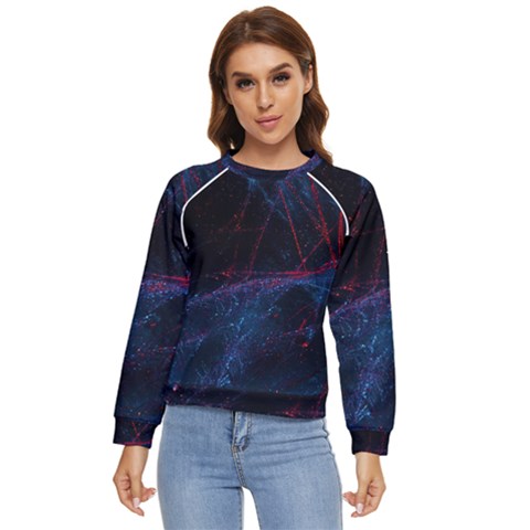 Abstract Feathers Women s Long Sleeve Raglan T-shirt by Apenda