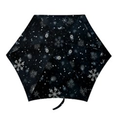 Snowflakes Snow Snowfall Snowing Mini Folding Umbrellas by Apenda