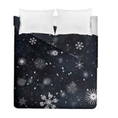 Snowflakes Snow Snowfall Snowing Duvet Cover Double Side (full/ Double Size)