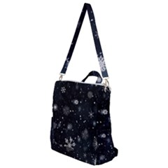 Snowflakes Snow Snowfall Snowing Crossbody Backpack by Apenda