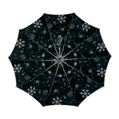 Snowflakes Snow Snowfall Snowing Automatic Folding Umbrella With Case (large)