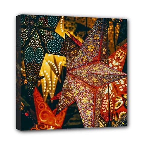 Stars Lanterns Lighting Mini Canvas 8  X 8  (stretched) by Apenda