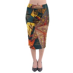 Stars Lanterns Lighting Midi Pencil Skirt