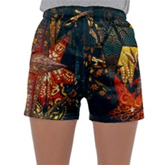 Stars Lanterns Lighting Sleepwear Shorts