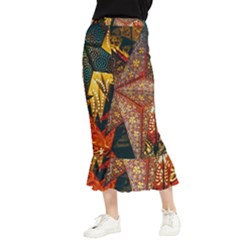 Stars Lanterns Lighting Maxi Fishtail Chiffon Skirt