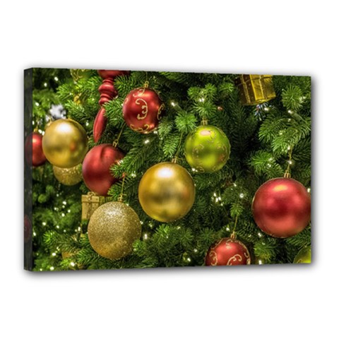 Christmas Tree Ornament Deco Canvas 18  X 12  (stretched)