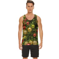 Christmas Tree Ornament Deco Men s Wide Collar Tank Top