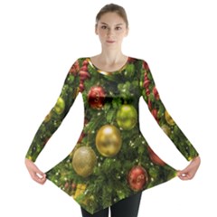 Christmas Tree Ornament Deco Long Sleeve Tunic 