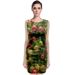 Christmas Tree Ornament Deco Classic Sleeveless Midi Dress by Apenda