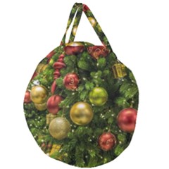 Christmas Tree Ornament Deco Giant Round Zipper Tote