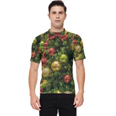 Christmas Tree Ornament Deco Men s Short Sleeve Rash Guard by Apenda