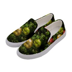 Christmas Tree Ornament Deco Women s Canvas Slip Ons by Apenda