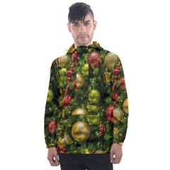 Christmas Tree Ornament Deco Men s Front Pocket Pullover Windbreaker