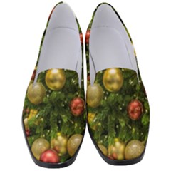 Christmas Tree Ornament Deco Women s Classic Loafer Heels by Apenda