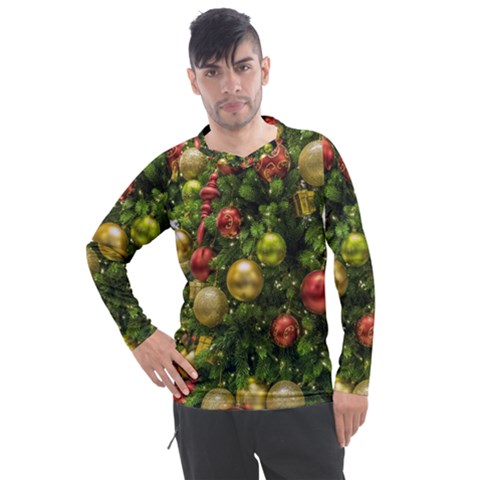 Christmas Tree Ornament Deco Men s Pique Long Sleeve T-shirt by Apenda