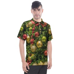 Christmas Tree Ornament Deco Men s Polo T-shirt