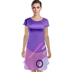 Colorful Labstract Wallpaper Theme Cap Sleeve Nightdress