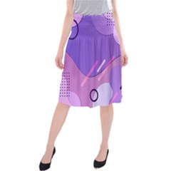 Colorful Labstract Wallpaper Theme Midi Beach Skirt