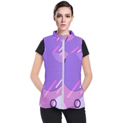 Colorful Labstract Wallpaper Theme Women s Puffer Vest