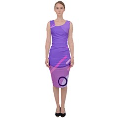 Colorful Labstract Wallpaper Theme Sleeveless Pencil Dress