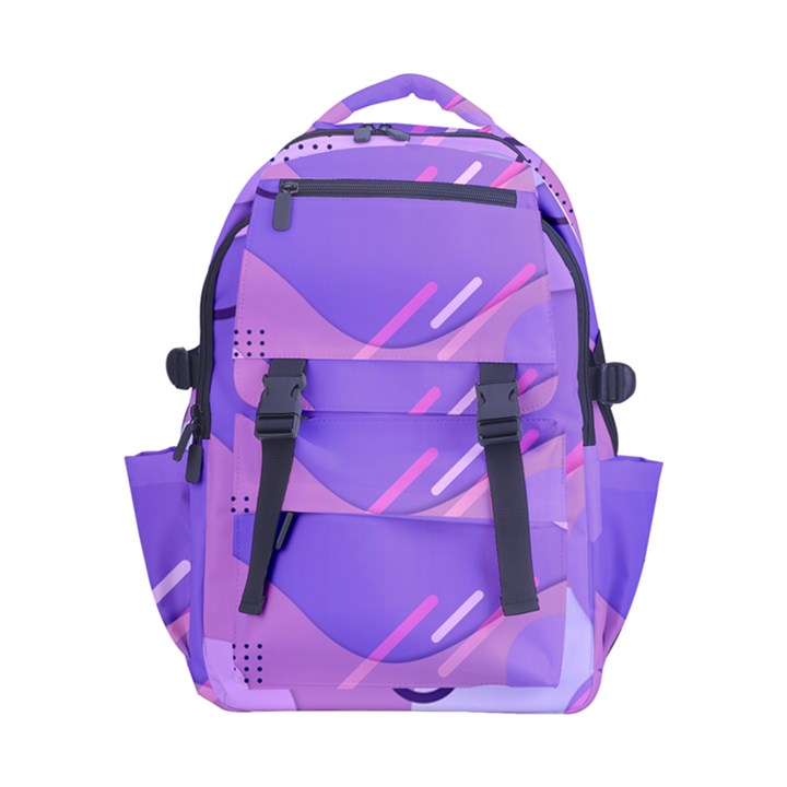 Colorful Labstract Wallpaper Theme Carry-on Double Buckle Travel Backpack