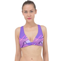 Colorful Labstract Wallpaper Theme Classic Banded Bikini Top