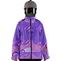 Colorful Labstract Wallpaper Theme Men s Zip Ski And Snowboard Waterproof Breathable Jacket