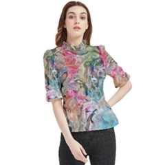 Flow Frill Neck Blouse