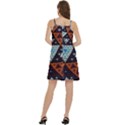 Fractal Triangle Geometric Abstract Pattern Mini Camis Dress With Pockets View4