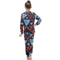 Fractal Triangle Geometric Abstract Pattern Kids  Long Sleeve Set  View2