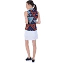 Fractal Triangle Geometric Abstract Pattern Women s Sleeveless Polo T-Shirt View2