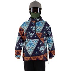 Fractal Triangle Geometric Abstract Pattern Men s Ski And Snowboard Waterproof Breathable Jacket